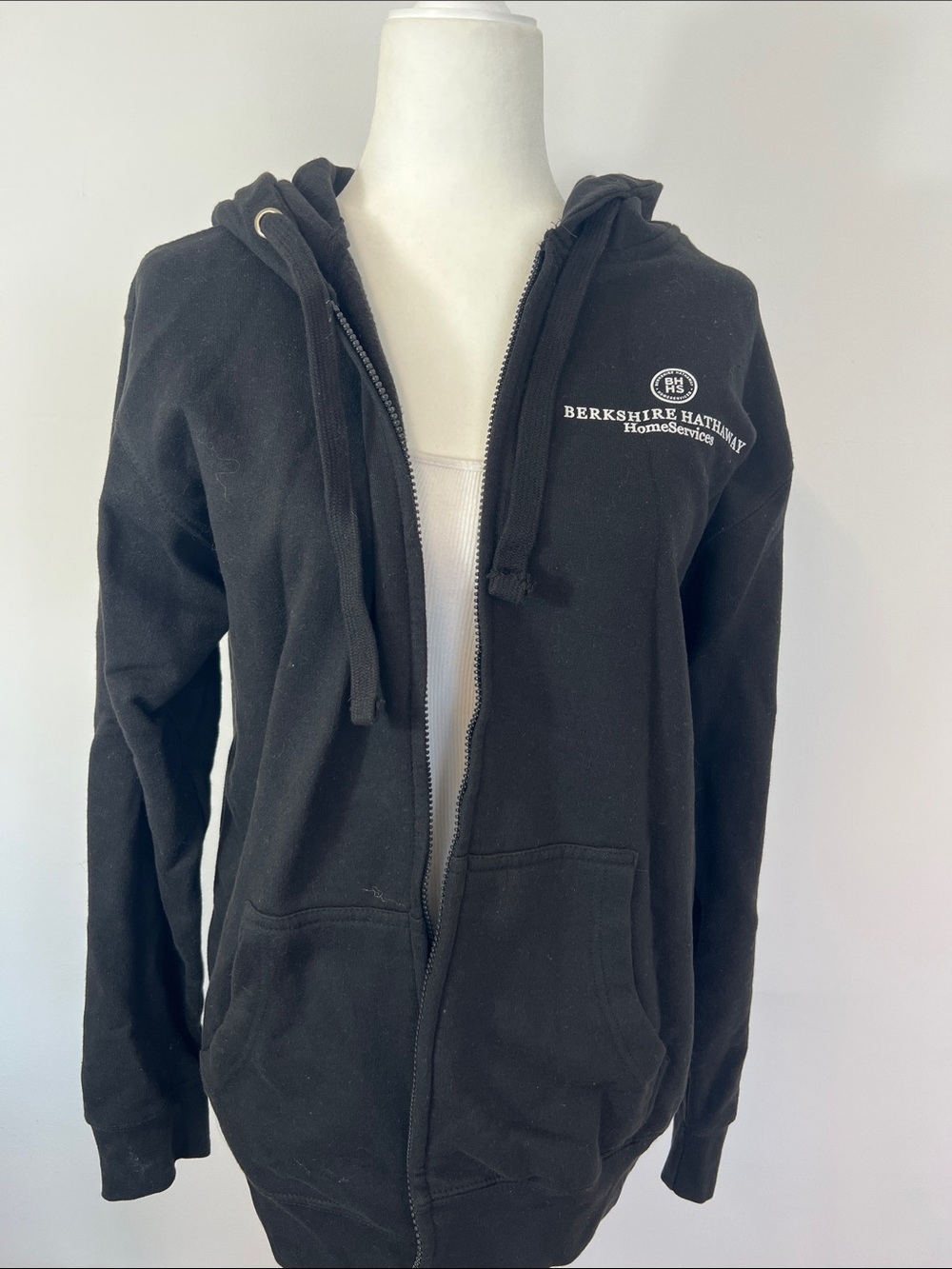 Berkshire Hathaway Logo Women's Black Zip Hoodie